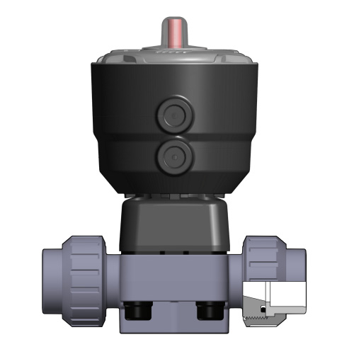 PP 2/2-Wege-Membranventil DK/CP, Verschraubung mit Schweißmuffe, NC, EPDM, Typ 382