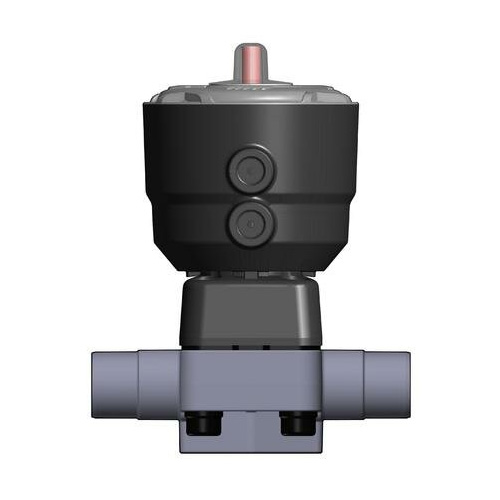 PVC C 2/2-Wege-Membranventil DK/CP, Klebestutzen, NO, EPDM